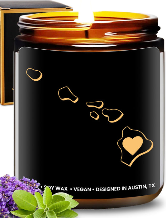 Hawaii Candle, Unique Hawaii Themed Gifts for Men and Women, Best Sentimental Souvenir Gifts for Moving Away, Thoughtful Home Sick Presents, Ideal for Birthday, Christmas, Graduation, Gift Ready