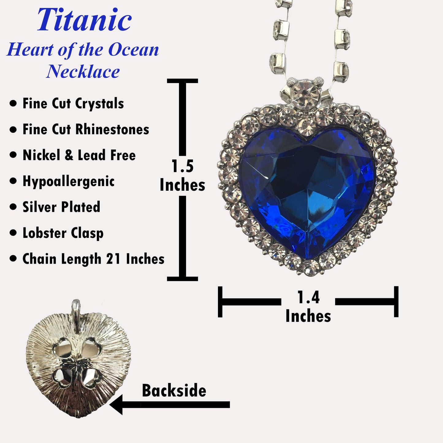 Titanic Heart of the Ocean Necklace Pendant