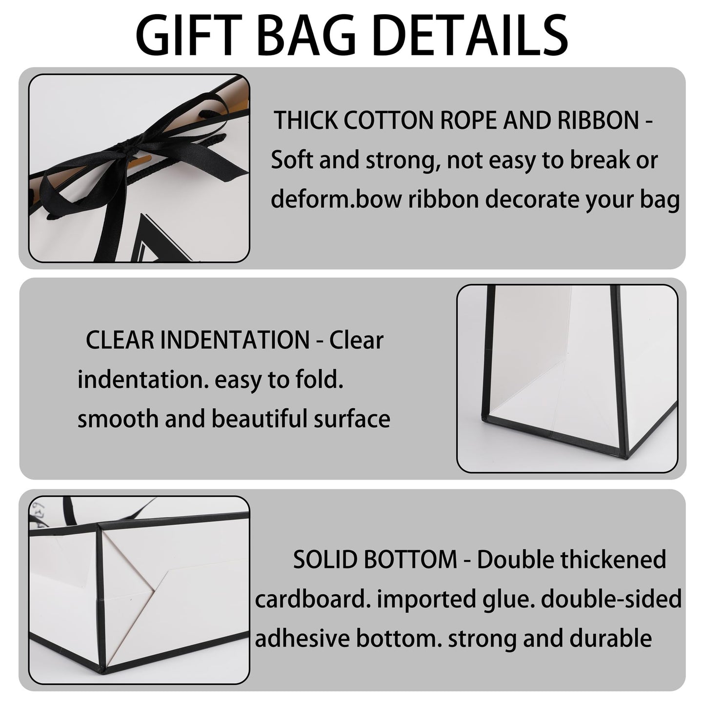 STOBOCTER Initial Gift Bags with Handles and Bow Ribbon 11"x8" Personalized Letter Gift Bags Birthday Gift Bag for Women Men Reusable Gift Wrap Bag for Mothers Day Wedding Graduation (J-Small)