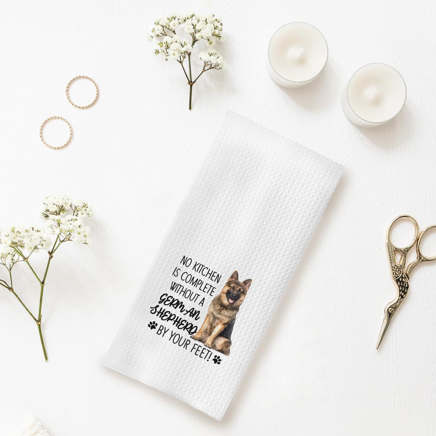 German Shepherd Kitchen Towels - German Shepherd Dog Gifts for Women & Moms, No Kitchen is Complete Without These 16x24 Hand & Dish Towels