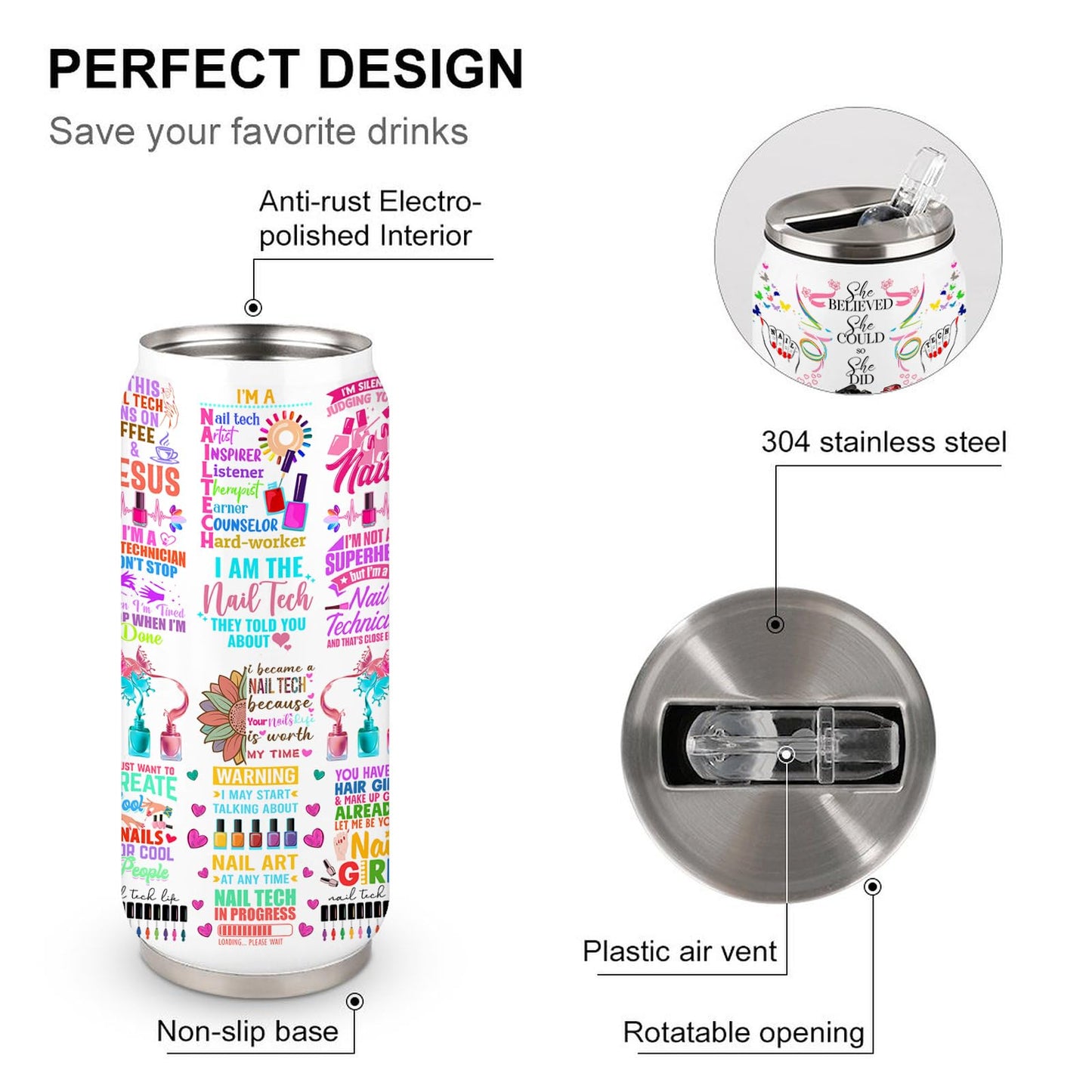 Nail Tech Tumbler Gifts For Women Girls, Gift For Nail Technicians Manicurist,Cosmetologist Beauty Salon Tumbler For Women 17 Oz