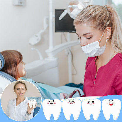 24 Pcs Dental Assistant Hygienist Tooth Sticky Notes Tooth Shaped Sticky Notepads Dental Assistant Gift Accessories Funny Cute Office Stuff for Coworkers, Employees, Students, Doctors, and Nurses