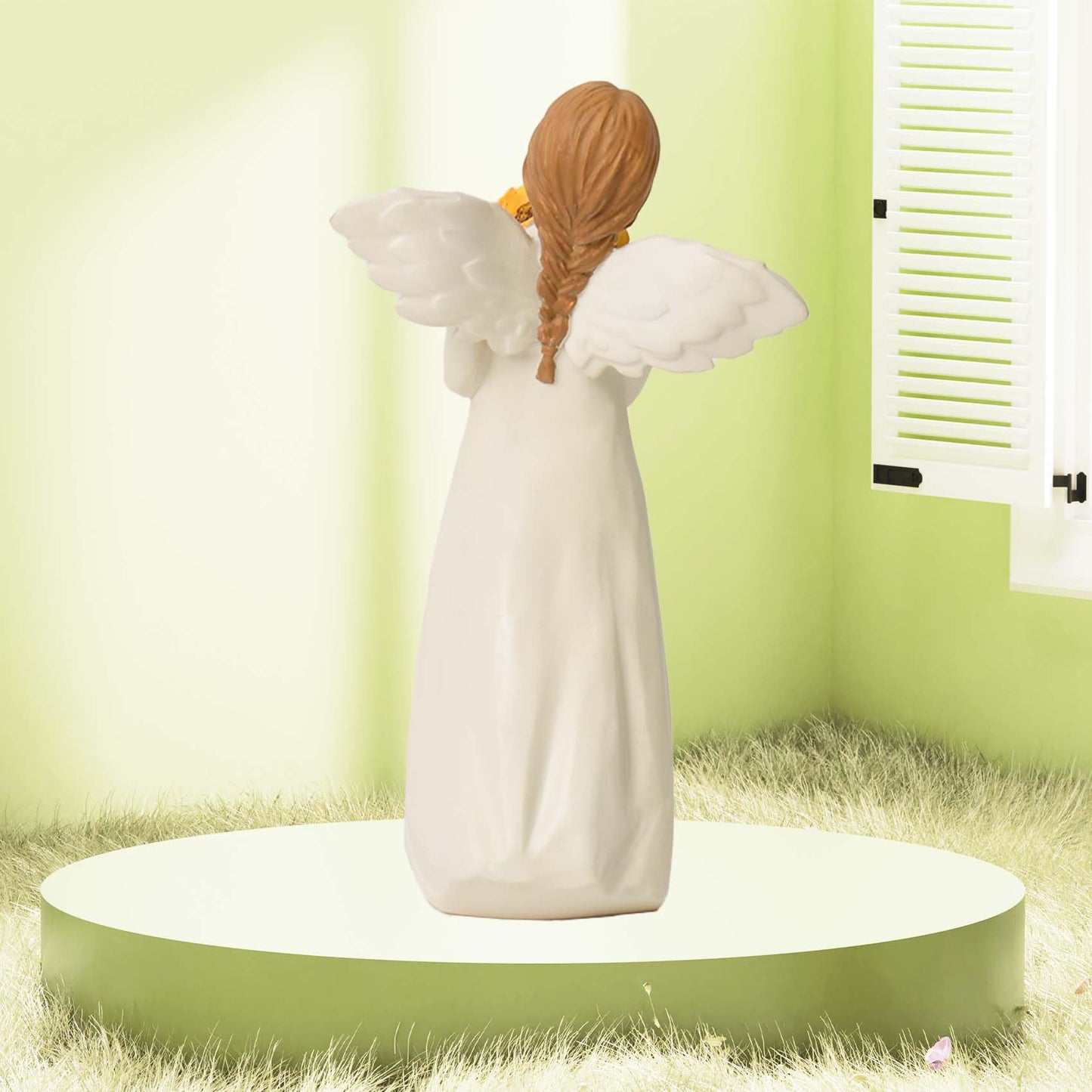 Sunflower Gifts for Women, Guardian Angel Statue, Angels Figurines, Woman Holding Sunflowers Figurines for Thanksgiving, Mother's Day or Birthday