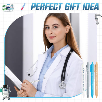 Crtiin 36 Sets Nurse Appreciation Gifts Bulk Funny Anesthesia Pens with Thank You Cards & Ties, Nurses Week Gift 2026, Medical Party Favors for Nursing Staff