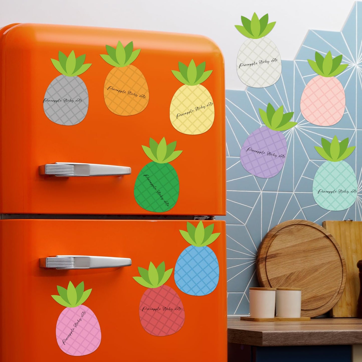 12 Pcs Pineapple Shape Sticky Notes Cute Pineapple Sticky Notepad Colorful Self Sticky Memo Pads Funny Fruit Shaped Post Notes Mini Removable Note for Office School Stationery Supplies Party Gift