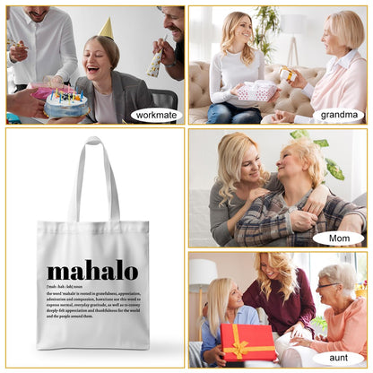 ZHAMEN Aroha Kainga Whānau Aotearoa Aloha Mahalo Ohana Ahuihou Ubuntu Sawubona Definition Zulu Maori Hawaiian Tote Bag