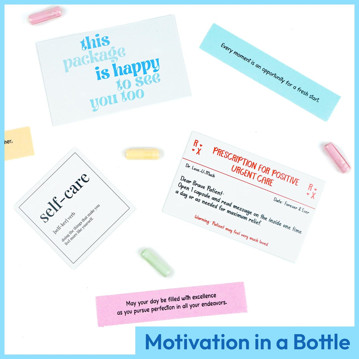 Sensemory 60 Pcs Positive Affirmation Cards Jar, Funny Emotional Support Gift for Teen Girls, Gifts for People with Depression, Motivational Encouragement Inpirational Gifts for Women