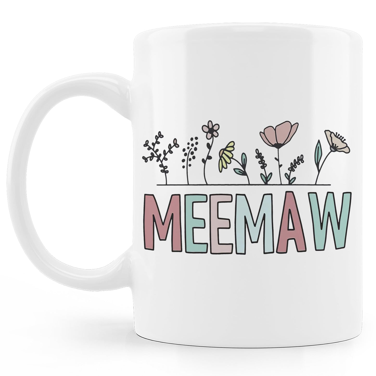 Meemaw Coffee Mug,Meemaw Gifts,Funny Tea Mugs,Birthday Christmas Gifts for Meemaw,Color Meemaw Coffee Mug 11Oz