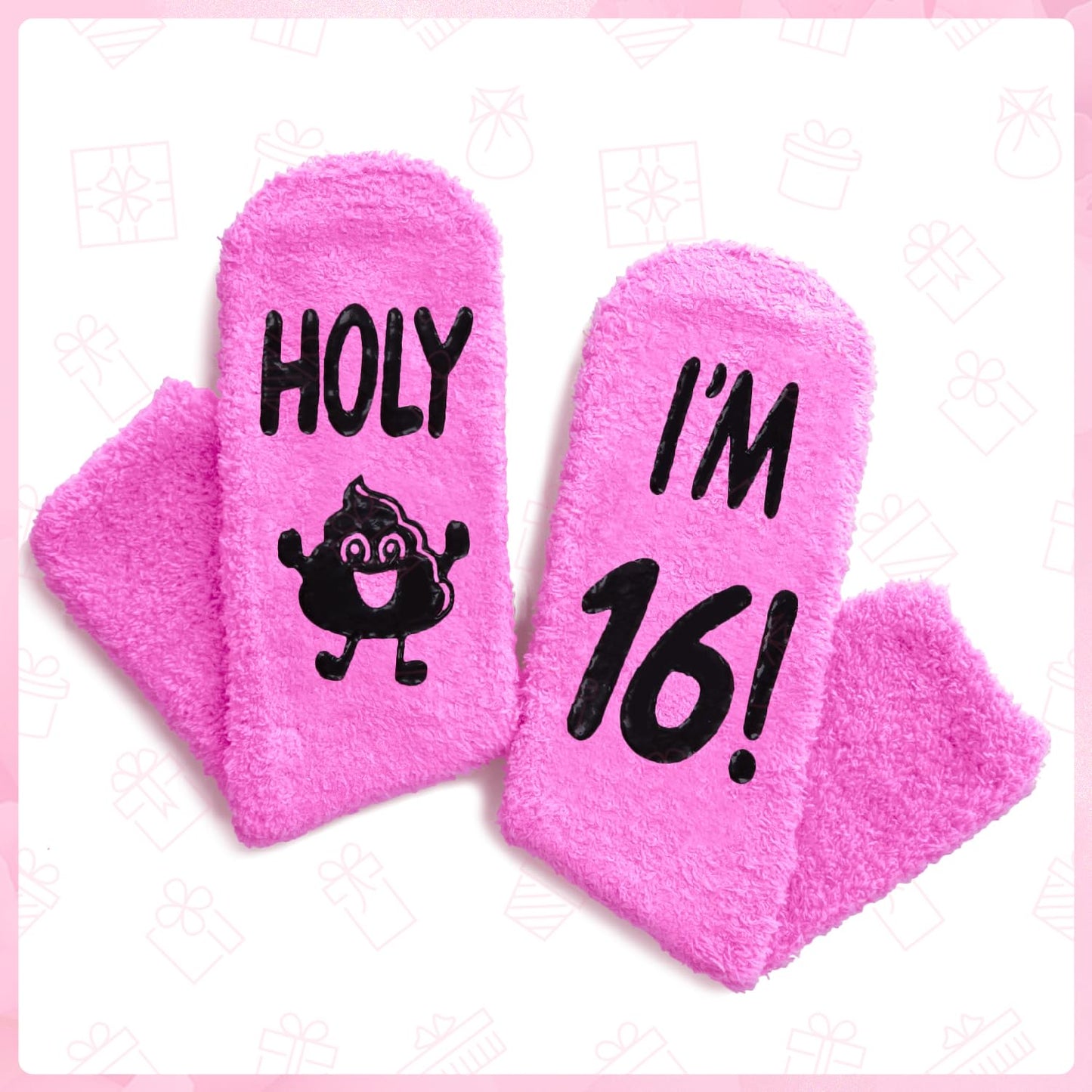 HAPPYPOP Birthday Gift Ideas for Teens - 13-19 Year Old Girls Holy Fuzzy Socks for Daughter