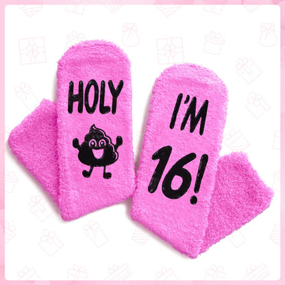 HAPPYPOP Birthday Gift Ideas for Teens - 13-19 Year Old Girls Holy Fuzzy Socks for Daughter