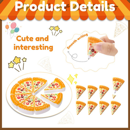 30 Pack Pizza Party Favors Bulk Mini Pizza Pen with Cards for Birthday Gift Rewards Supplies