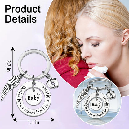 Angel Baby Memorial Gift Miscarriage Gifts For Mothers Infant Loss Memorial Gifts For Miscarriage Moms Bereavement Gifts For Loss Of Child Grieving Mother Gifts Memorial Keychains For Women