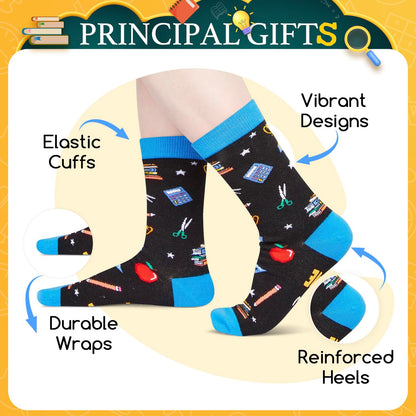 HAPPYPOP Appreciation Gift Ideas - Funny Teacher Principal Boss Coworker Employee Socks