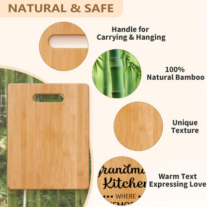 Grandma Gifts, Grandma Birthday Gifts, Unique Grandma's Cutting Board, Best Mothers Day Christmas Gift for Grandmother Nana from Granddaughter Grandson