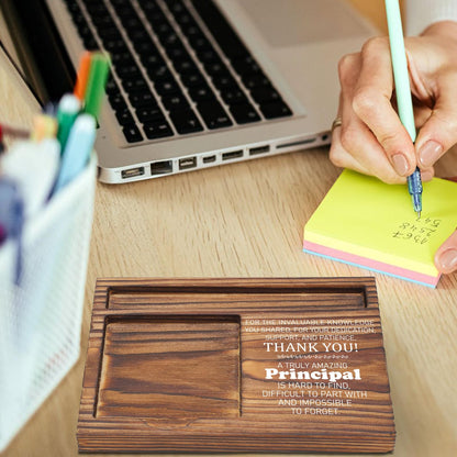 Principal Appreciation Sticky Note Holder, Thank You Gift for School Educational Leaders, Desk Organizer for Office Self-Stick Note Pad Holders TZP80