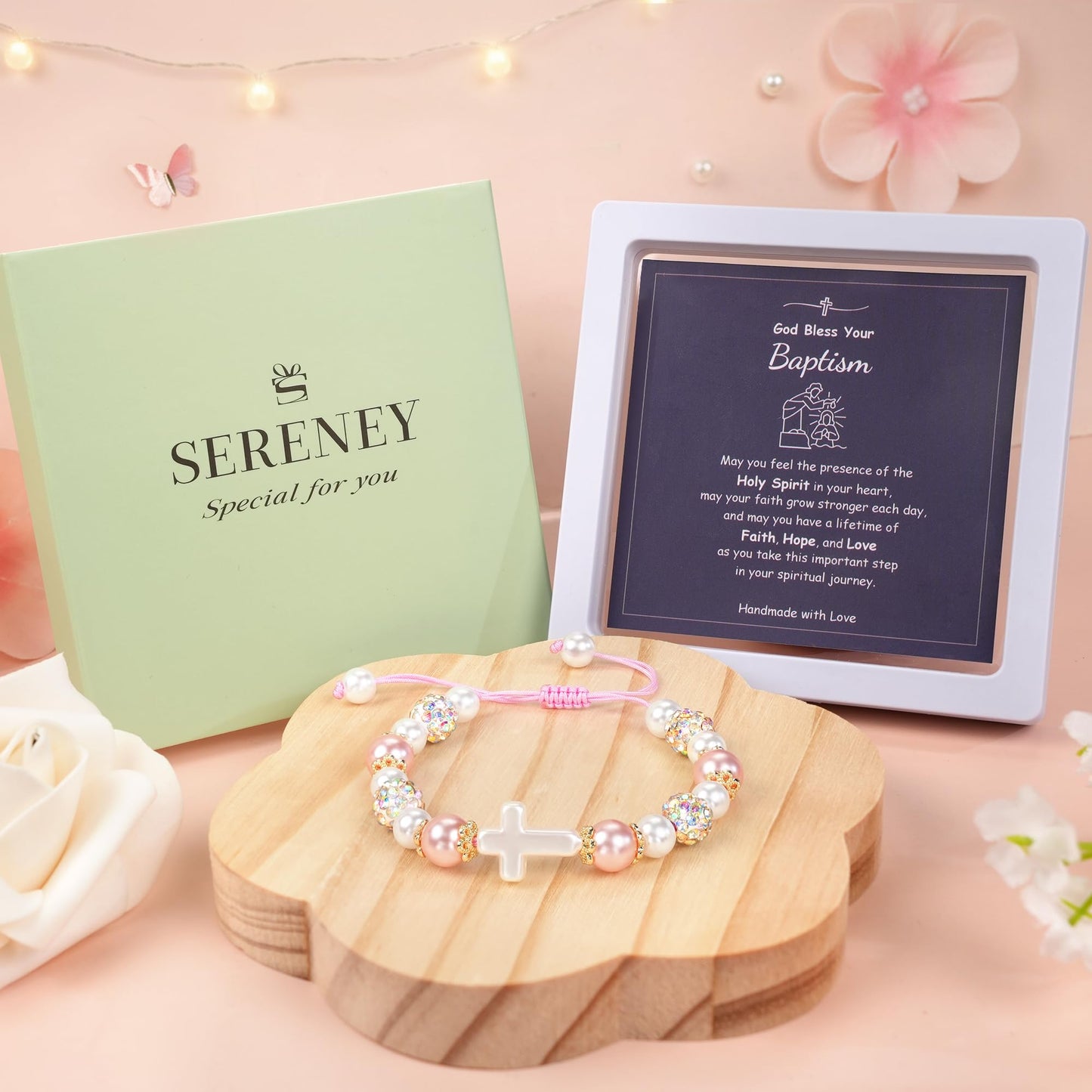 Sereney Preschool Kindergarten Graduation Gift for Girls, Birthday Gifts for Mom Grandma Daughter 1st New Mom Sister Step Mother, Pearl Bracelet as Beaded Bracelets for Wife Girlfriend Best Friends