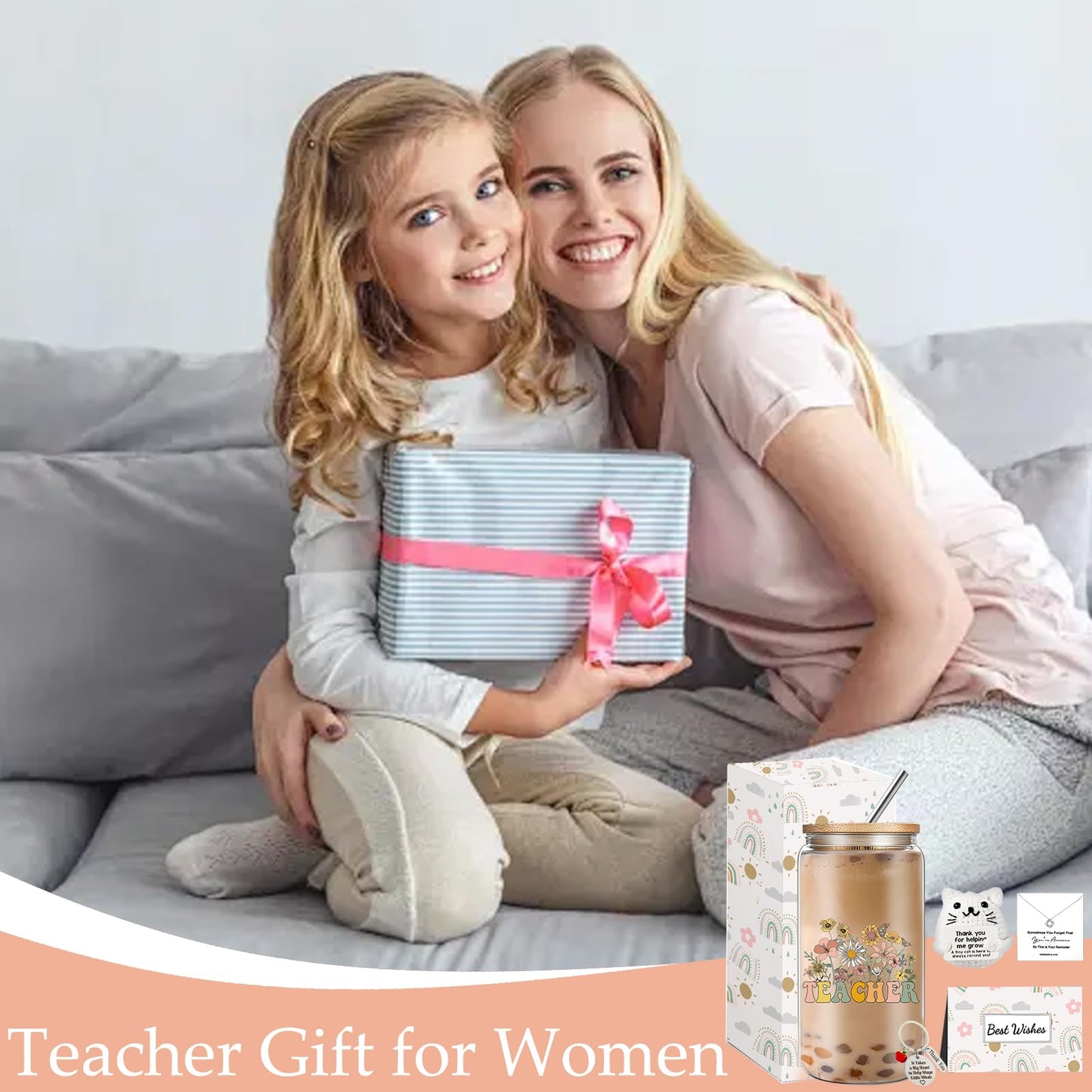Funny Teacher Gifts for Women, Teacher Appreciation Gift Box Ideas for Birthday Christmas Thanksgiving, End of Year Gifts for Best Teachers