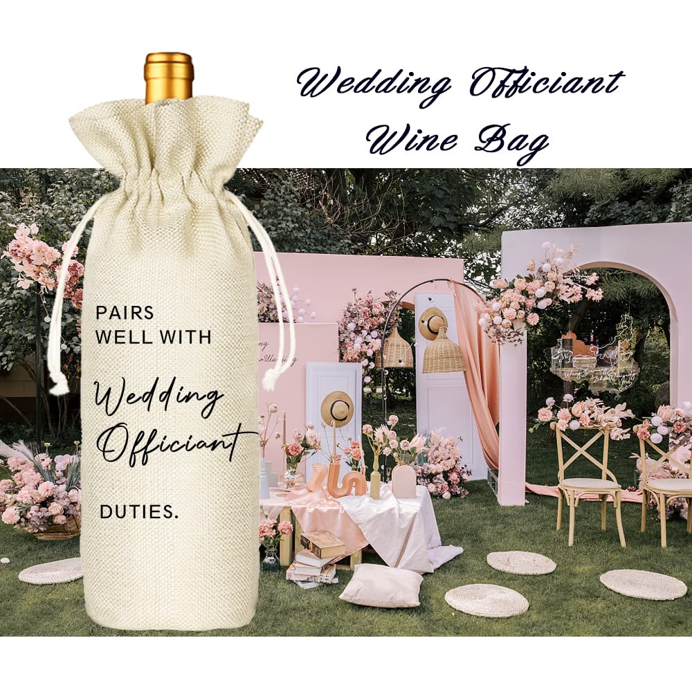 Socive Wedding Officiant Gift, Pairs Well with Wedding Officiant Wine Bag, Gifts for Pastor, Proposal Gift for Host, Drawstring Wine Bags