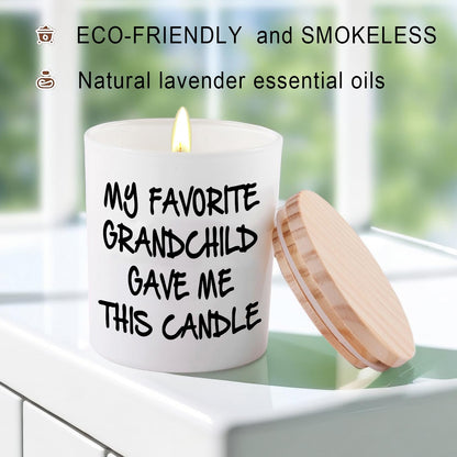BFJLIFE Gifts for Grandma Grandpa Funny Novelty Unique Christmas Mothers Day Birthday Gifts for Grandpa Grandma Grandparents Lavender Scented Soy Candle
