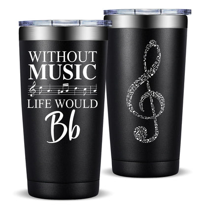 Fufandi Music Lover Gifts for Men Male, Him, Music Teacher Gift - Gifts for Musical Lovers, Musician Tumbler Gift - Tumbler Cup 20oz
