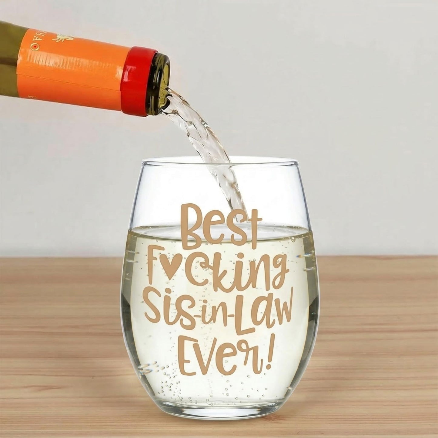 Mothers Day Gifts for Sister in Law, Sister in Law Gifts, Sisters in Law Birthday Gifts, Christmas, Wedding Gift from Brother or Sisters, Funny 13.5oz Wine Glass