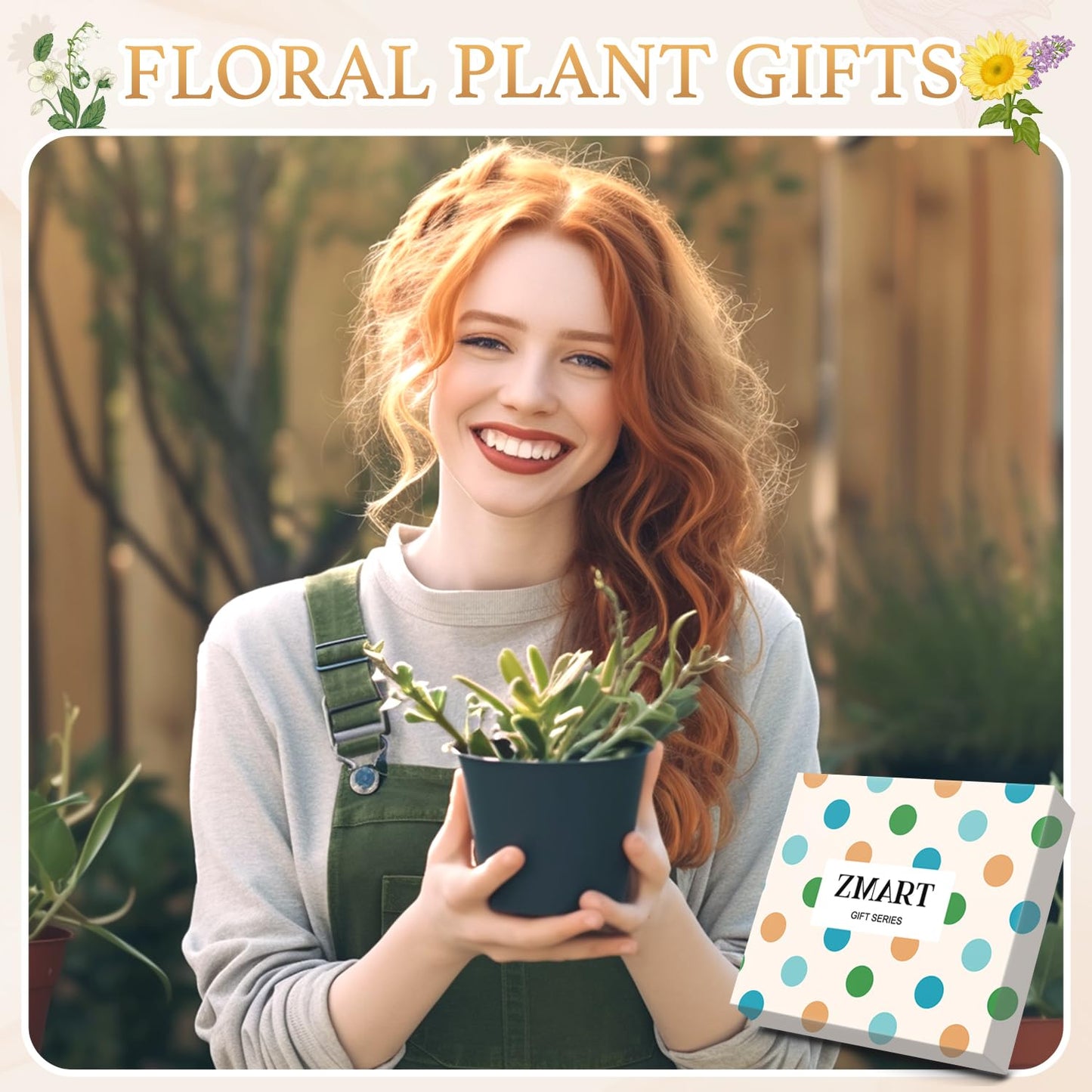 Zmart Plant Gifts - Funny Sunflower Plant Socks, Gardening Gifts for Women