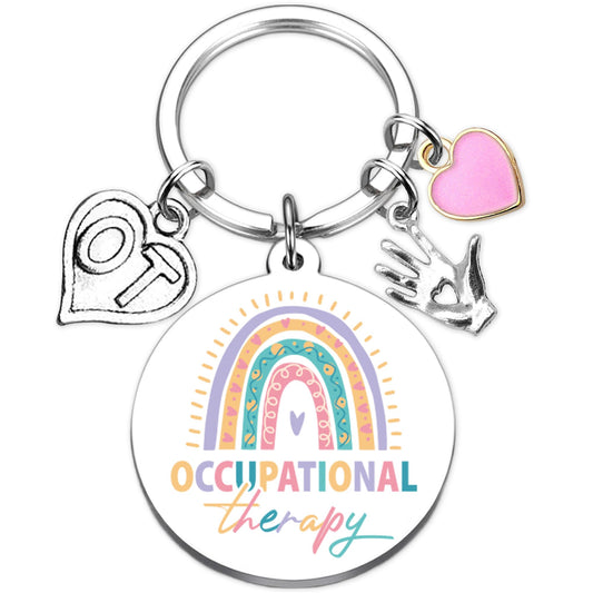 Occupational Therapy Gifts Therapist Keychain - Therapists Appreciation Gift for OT Professionals, Retirement Birthday Christmas New Year