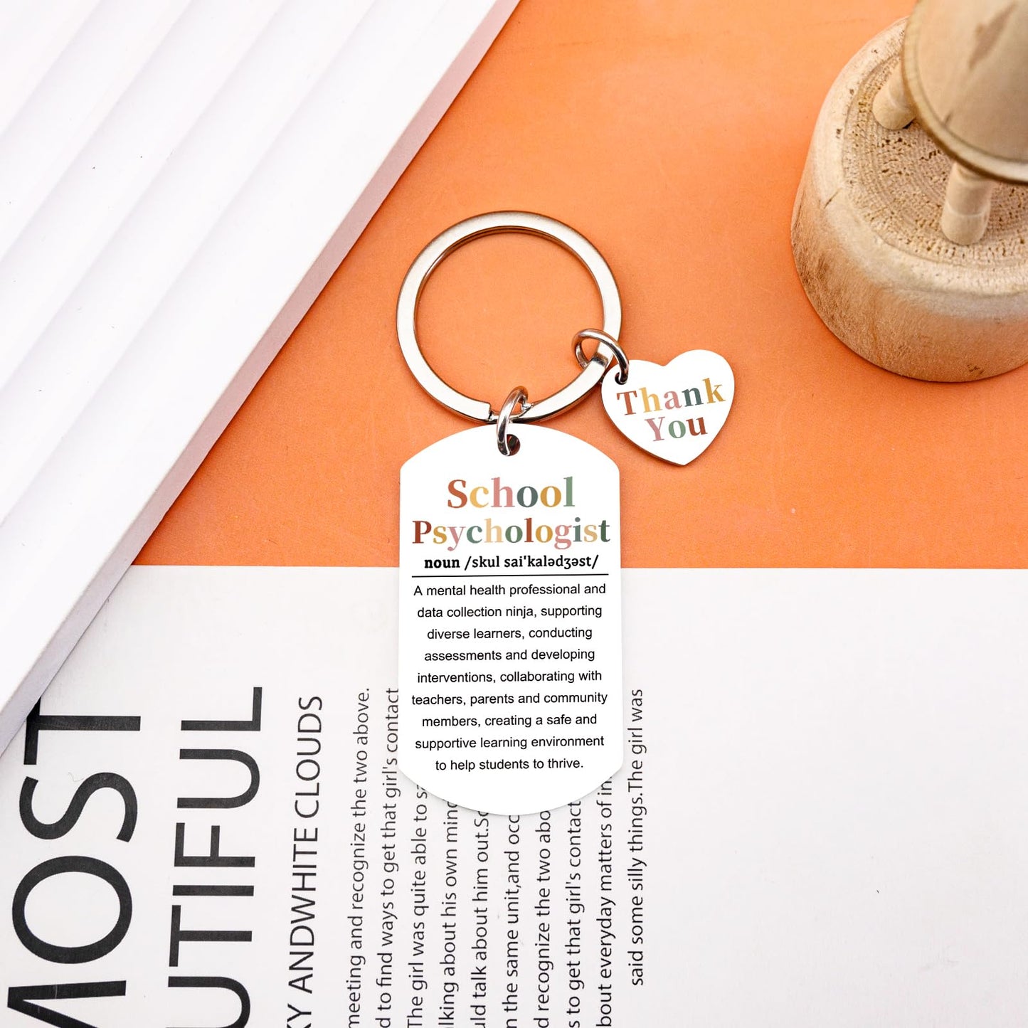 School Psychologist Gifts for Women Men Psychology Keychain Gifts for Counselor Teacher Unique Birthday Christmas Gift for Psychology Majors Cool Stuff School Counselor Gift Ideas