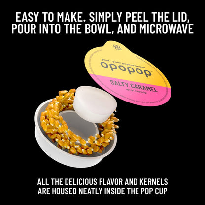 Opopop Gourmet Popcorn Gift Set - Variety 12-Pack Microwave Popcorn Kit, Collapsible Silicone Popcorn Popper, Gift Ready Packaging, Gluten Free Snacks Variety Pack, BPA-Free and Dishwasher Safe
