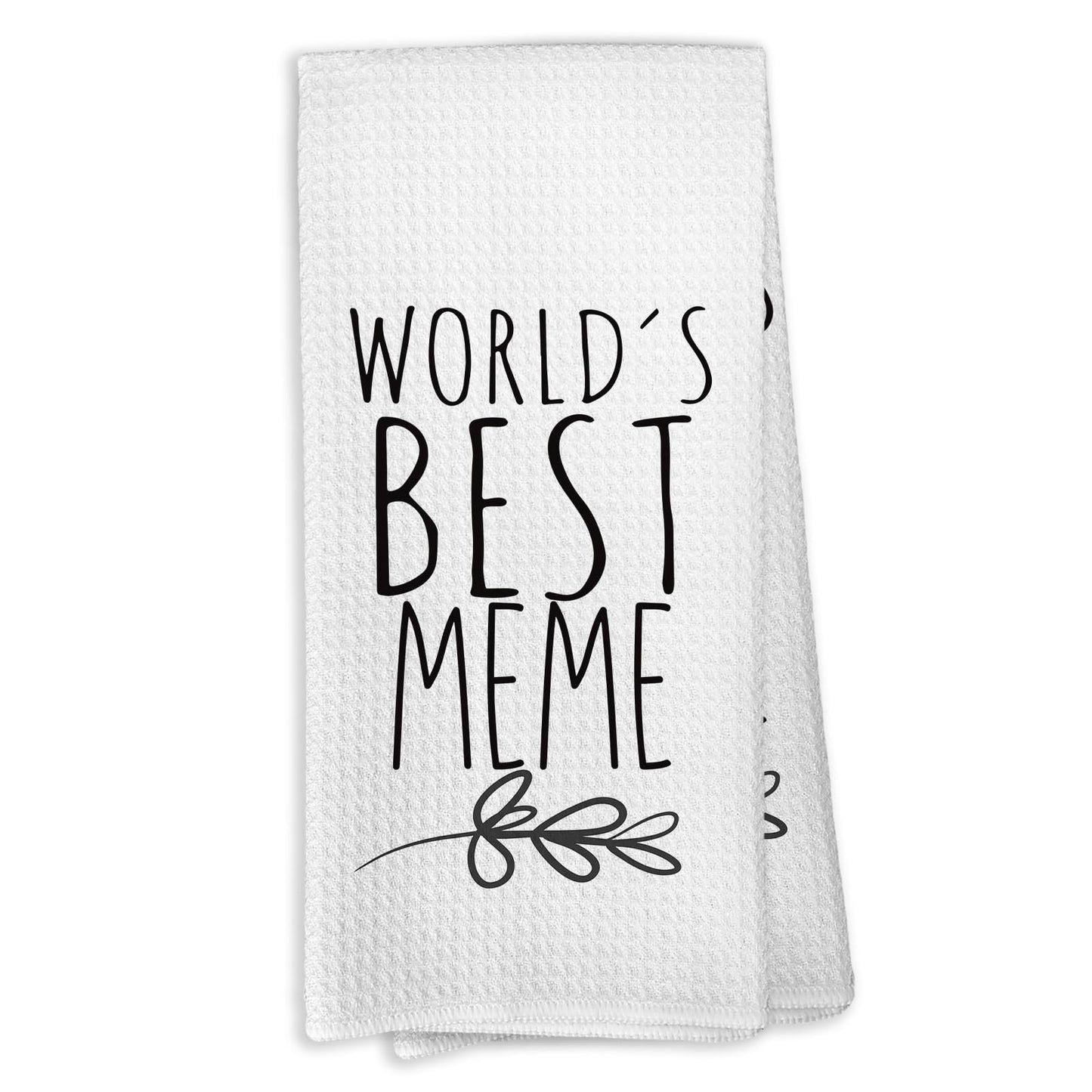 World's Best Meme Kitchen Towels, Meme Gifts for Grandmother Grandma, Meme Gifts from Grandson Granddaughter Kids, Meme Mother's Day Birthday Gifts Tea Towels Kitchen Hand Towels 16x24 Inch