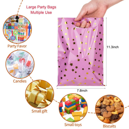 PintreeLand 7.8 * 11.3inch Party Favor Bags 30PCS, Goodie Treat Loot Bags for Kids Children Birthday, Baby Shower, Easter Holiday Party Gift Wrap Decoration