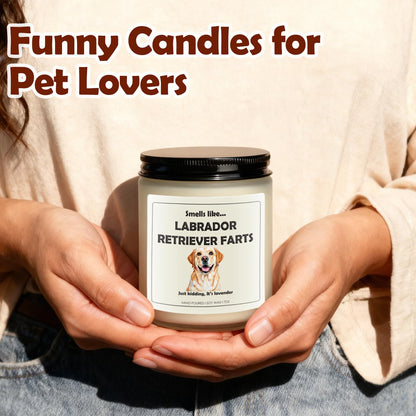 Labrador Retriever Decor, Labrador Retriever Gifts, Dog Fart Candle | Lavender Scent, Handcrafted with Natural Soy Wax