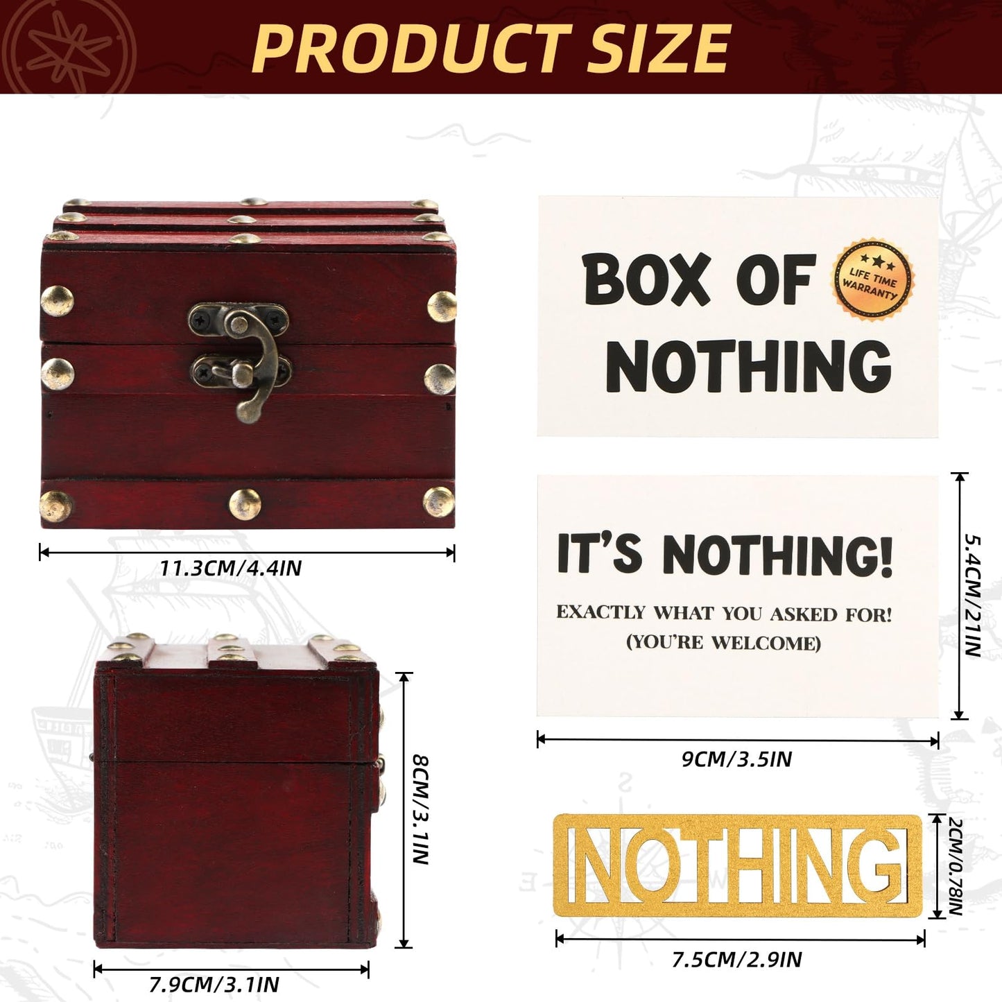 Giftota The Gift of Nothing - Gag Gifts for Person Who Wants Nothing & Who Has Everything Great for White Elephant Funny Birthday Christmas Idea Joke Gifts for Women Men