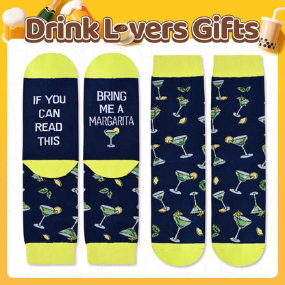 HAPPYPOP Funny Socks for Men Women - Taco Margarita Gifts, Maxican Food Socks