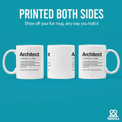 Architect Definition Architect Gifts For Men Women Architecture Gifts Ceramic Mug 11 oz White Novelty Drinkware 11 oz