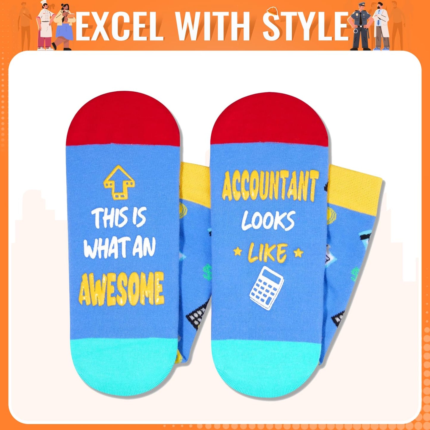 HAPPYPOP Gifts for Firefighter Cop Manager - Coach Accountant Pilot Socks, Mechanic Gifts