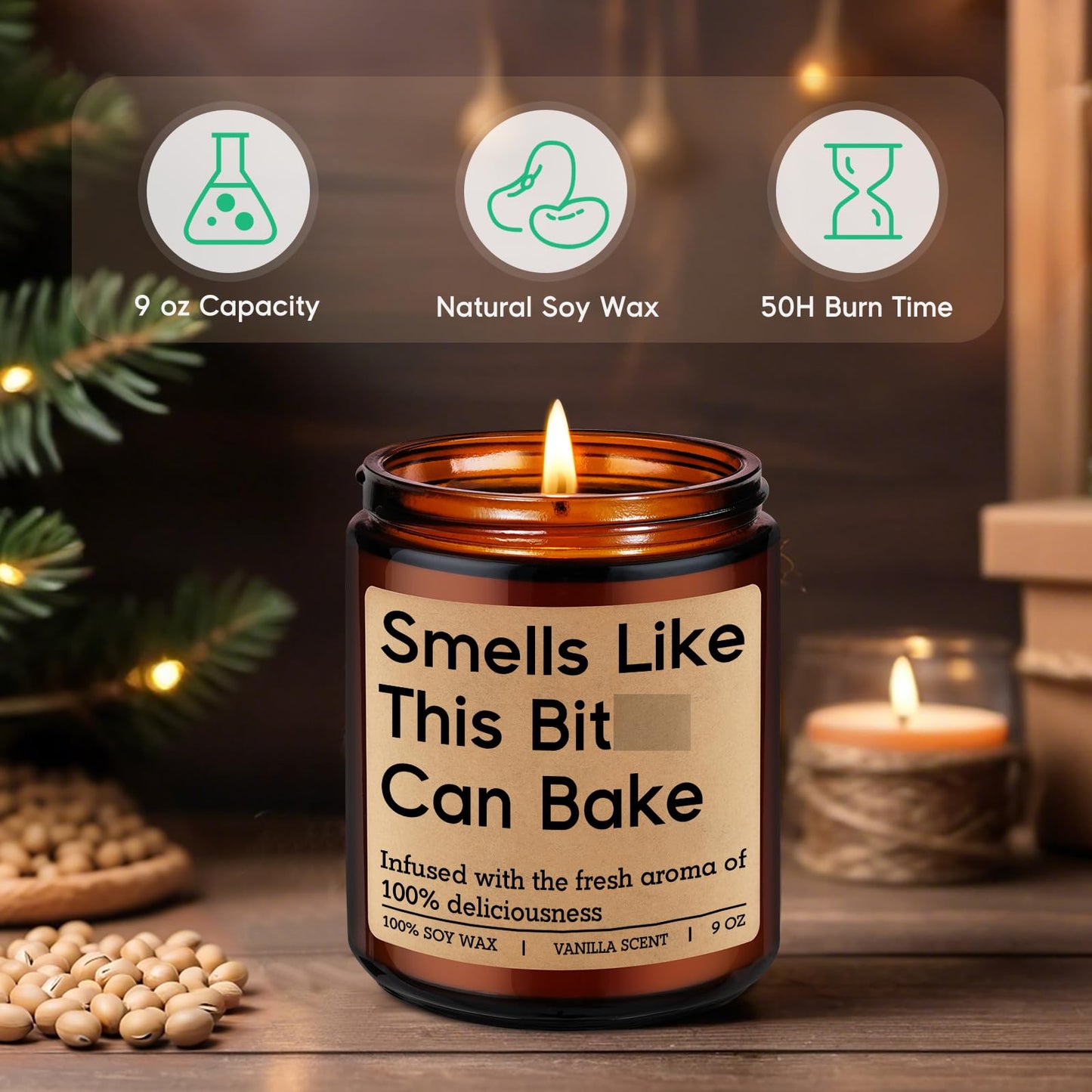 GSPY Candle, Gifts for Bakers, Baking Gifts for Women, Men - Funny Mothers Day Bake Present for Baking Lovers, Bread Bakers, Pastry Chef - Sourdough, Birthday Ideas for Friend, Culinary Student, Woman