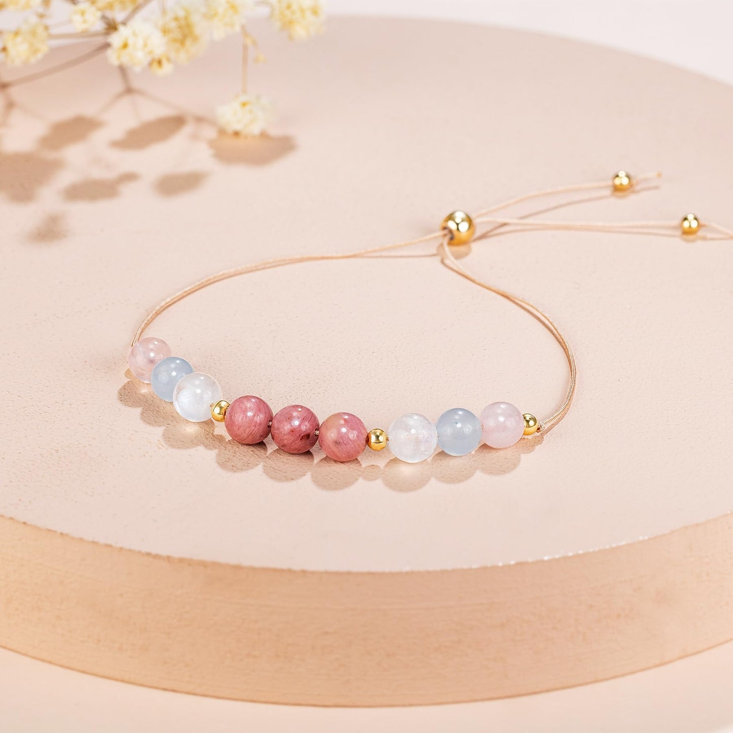 NOURISHLOV Healthy Pregnancy Gift, Moonstone Bracelet, Hope Bracelet for Women, First Time Mom Gifts, Spiritual Bracelet, Mothers Day Christmas Jewelry