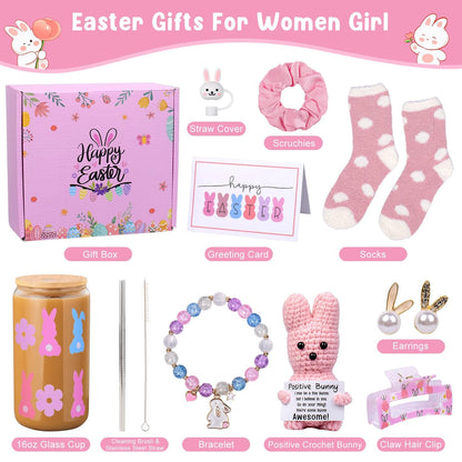 Easter Basket Stuffers for Teens Girls, Unique Easter Gifts for Teens Girls Women Adult Daughter, Easter's Basket Essentials Bunny Gift for Girl Adults, Teen Girl Easter's Baskets Ideas
