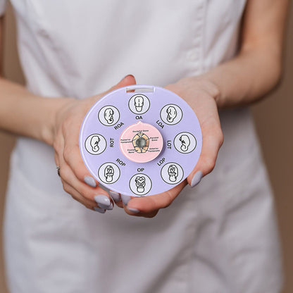 Midwife Fetal Position Tool, Midwife Gifts, Doula Supplies, Fetal Position Wheel, Childbirth Education Tools, Badge Buddies for Nurse, Fetal Position Wheel for Student Midwife Doctor Doula