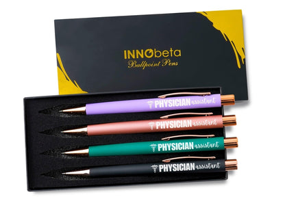 InnoBeta Physician Assistant Gifts for Women, Ballpoint Pen Set of 4, Gifts for Women on National Physician Assistant Day, Birthday and Christmas
