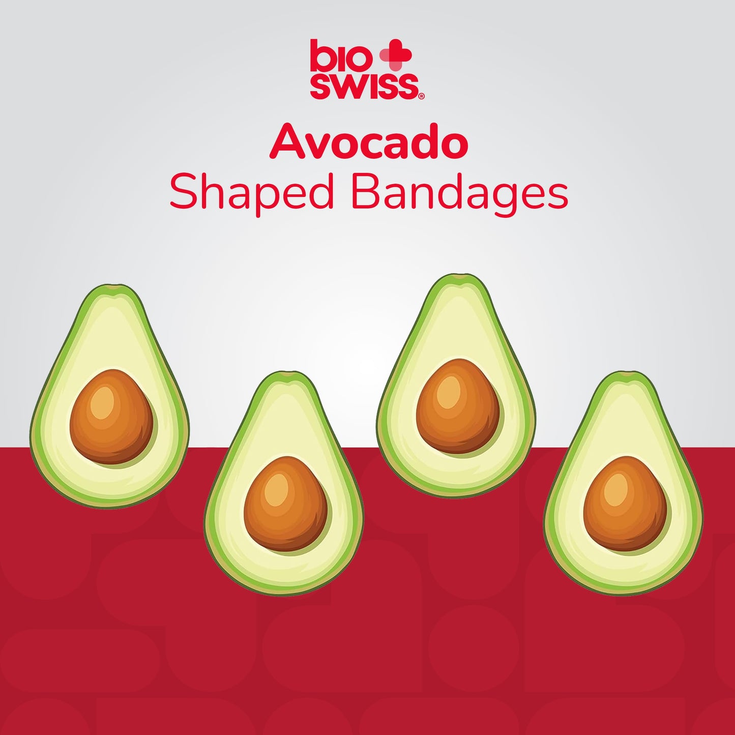 BioSwiss Bandages, Avocado Shaped Self Adhesive Bandage Set, Latex Free, Sterile Wound Care, 24 Count