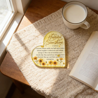 Inspirational Gifts For Women Social Worker Sentimental Gifts Thoughtful Gifts For Friends Female Teacher Thank You Gift Women Coworkers Doctor Nurse Human Sunshine Acrylic Stand