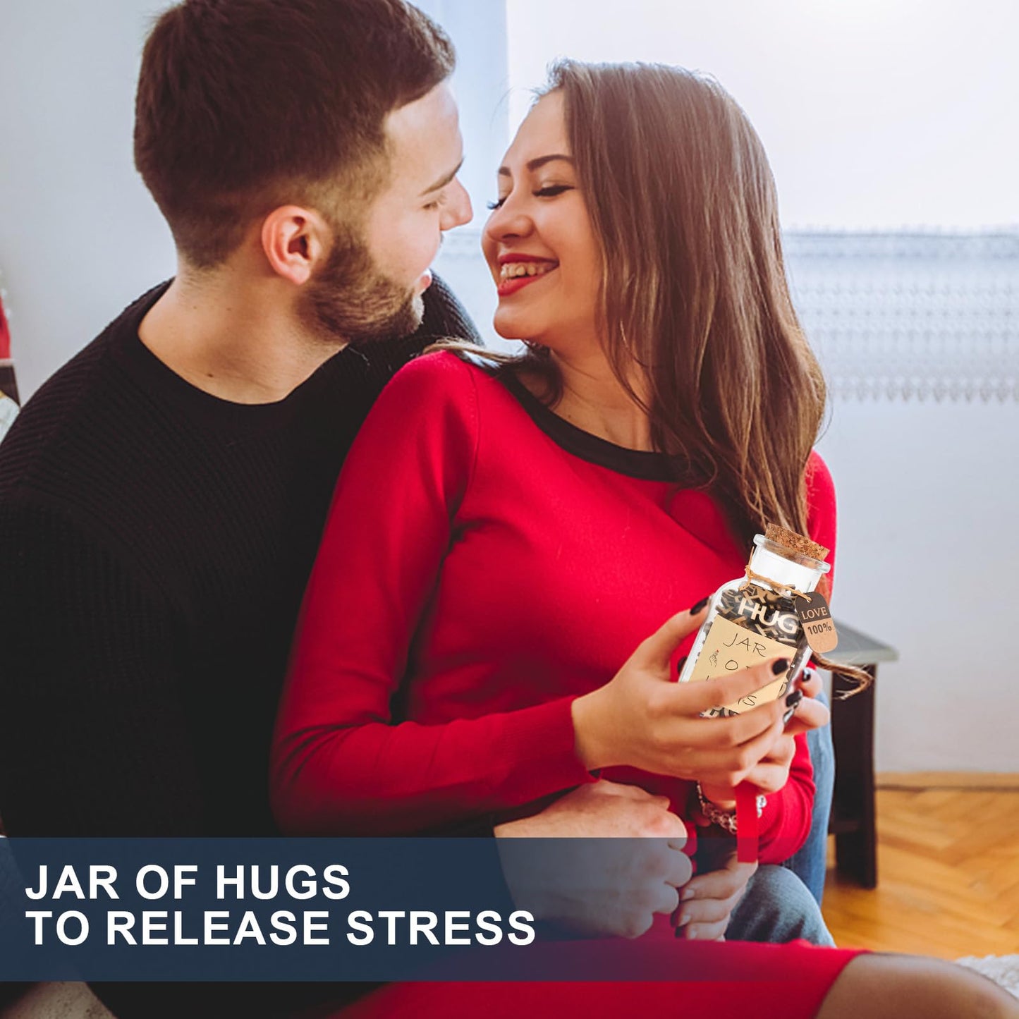HUG in a Jar,Hug to Give Funny Birthday Gift,Hugs Gifts for Friend,Anniversaries Valentines Day,Christmas,Thanksgiving Day,Holiday.(HUG in a Jar)