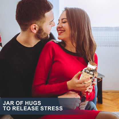 HUG in a Jar,Hug to Give Funny Birthday Gift,Hugs Gifts for Friend,Anniversaries Valentines Day,Christmas,Thanksgiving Day,Holiday.(HUG in a Jar)