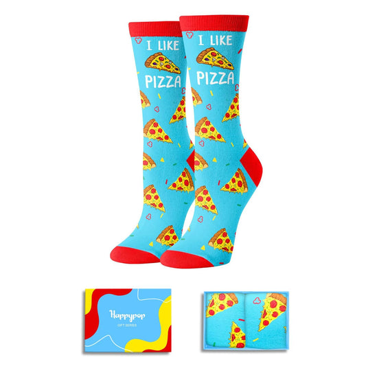 HAPPYPOP Funny Socks for Women - Donut Pizza Pickle Gifts, Popcorn Milk Cookie Taco Socks