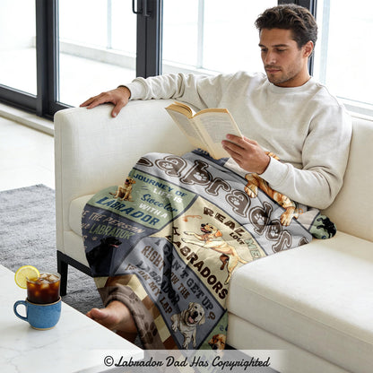 Labrador Retriever Gifts for Men, Labrador Retriever Blankets 60''x50'', Labradors Retrievers Gifts for Lovers Dad, Gifts for Labradors Retrievers Dog Lovers Blanket for Christmas Fathers Day