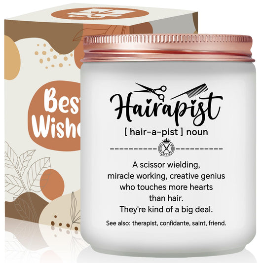 Hair Stylist Gifts for Women Men - Female Hairdresser Gifts Idea, Birthday Christmas Gift for Hairapist Barber Salon Owner Cosmetology Student Graduation Present - Lavender Scented Candle