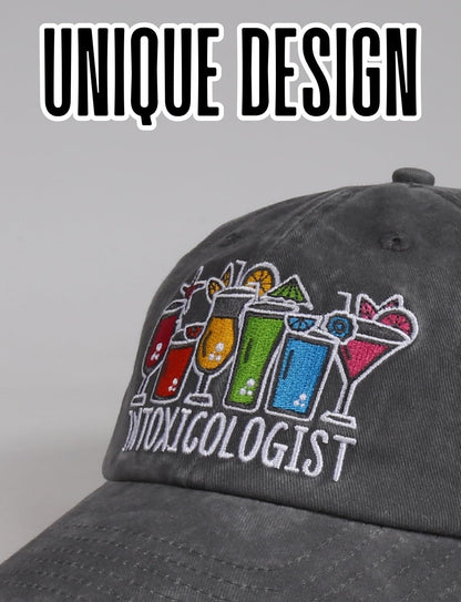InnoBeta Bartender Gifts for Men Women, Bartender Cap Embroidered Adjustable Hat Gifts Accessory for Birthday & Christmas Grey