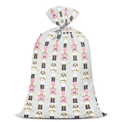 WRAPAHOLIC 56" Large Nutcracker Christmas Plastic Gift Bag - Nutcracker Jumbo Bike Bag Gift Wrap for Christmas, Winter, Holiday, Parties, Celebrating - 56" H x 36" W